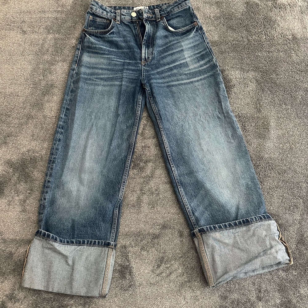 Zara Denim Jeans with Contrast Stitching